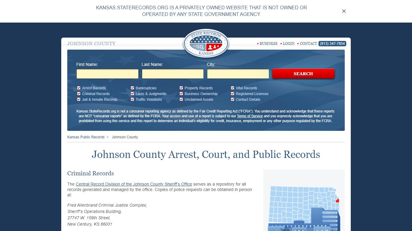 Johnson County Arrest, Court, and Public Records