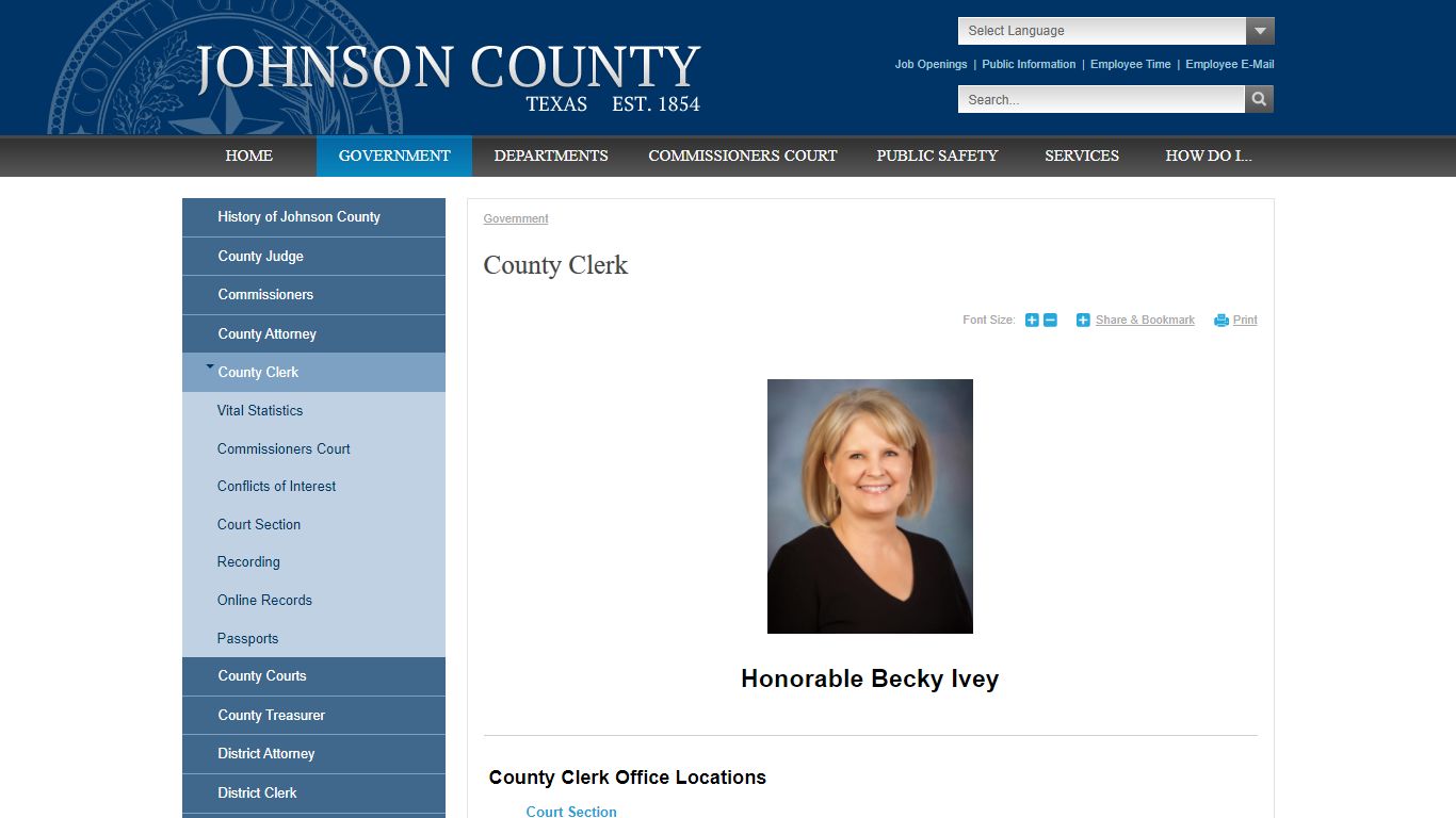 County Clerk | Johnson County, TX